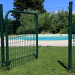 pool with a fence